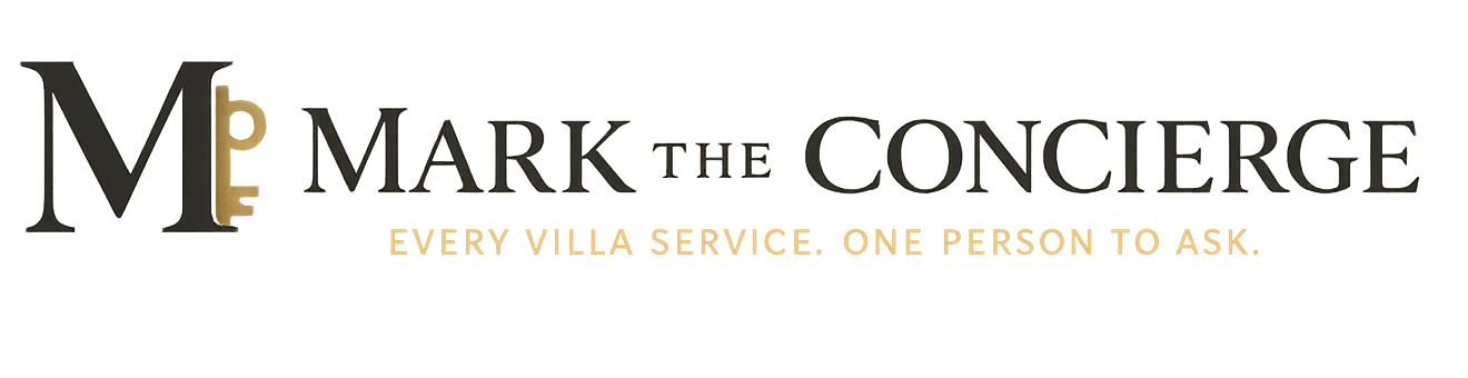 Mark the Concierge. Every villa service, one person to ask.
